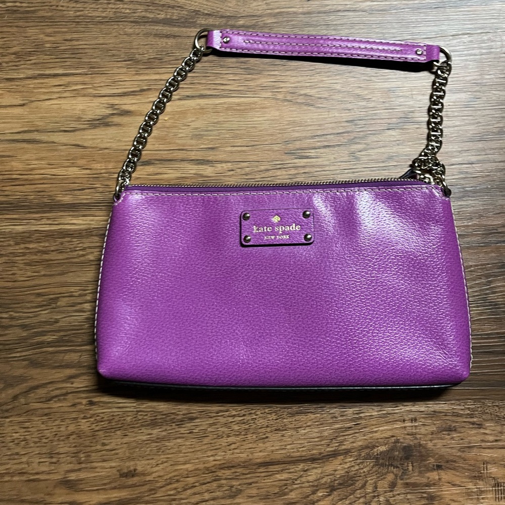 Kate Spade Purple Clutch with Chain Strap